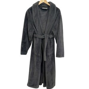 MINKY COUTURE Plush Gray Robe With Soft Lining Size Small EUC